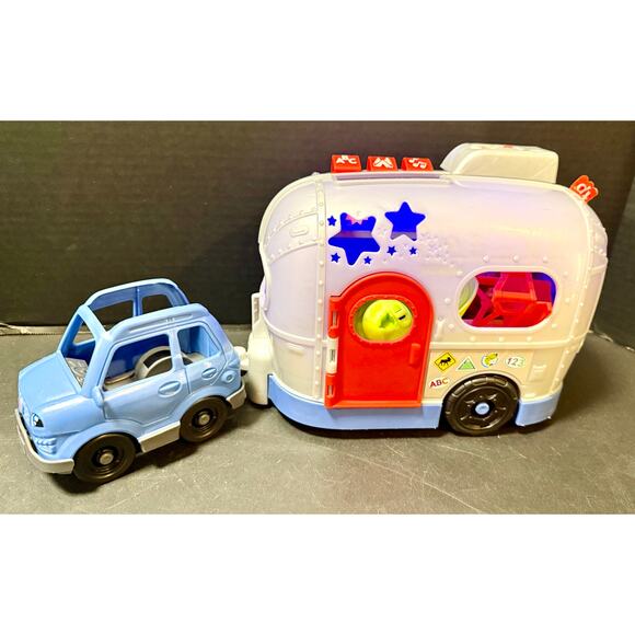 Fisher Price Little People Light Up Learning Camper Canoe Truck Puppy Chair #1 - Picture 7 of 8